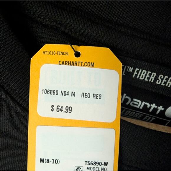 Carhartt Womens TENCEL Fiber Series Loose Fit Crewneck Sweatshirt MEDIUM BLACK - Picture 2 of 2